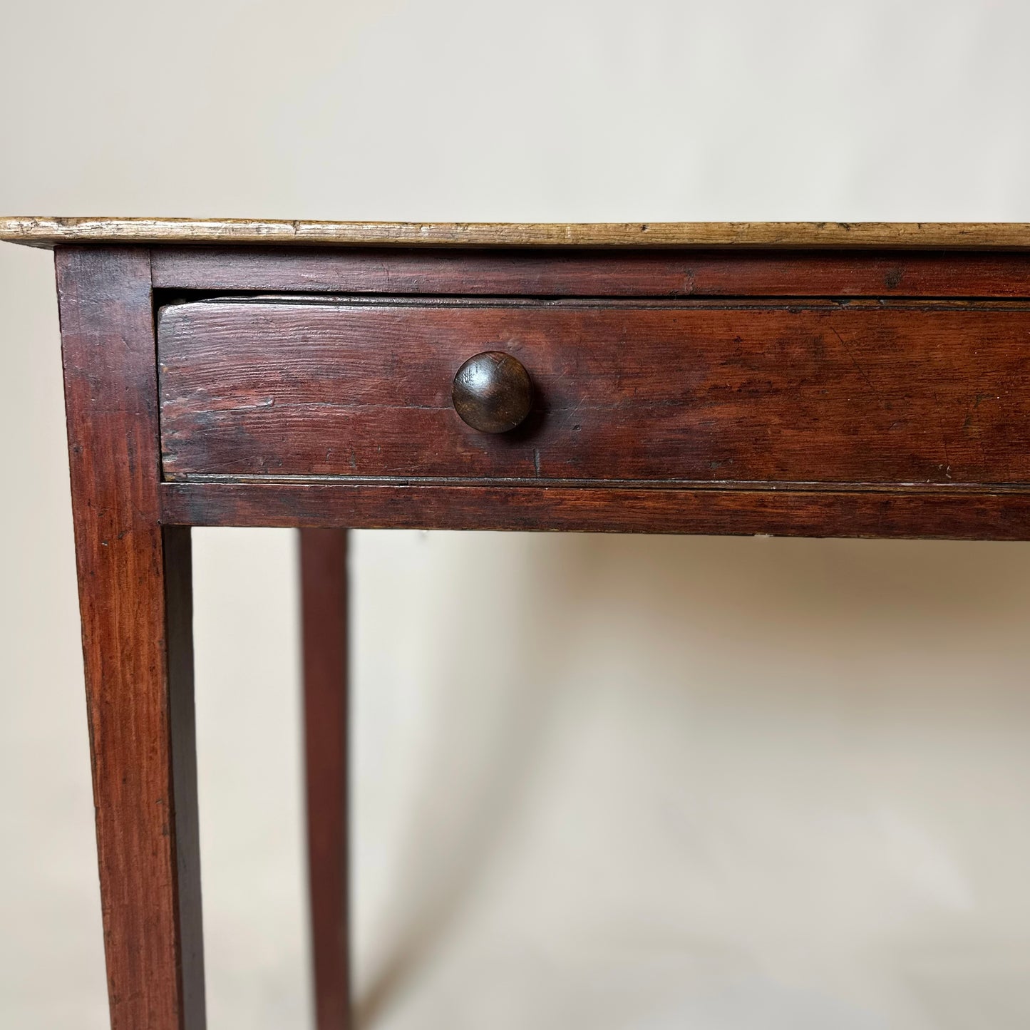 Antique Victorian Stained Pine Side Table Writing Desk