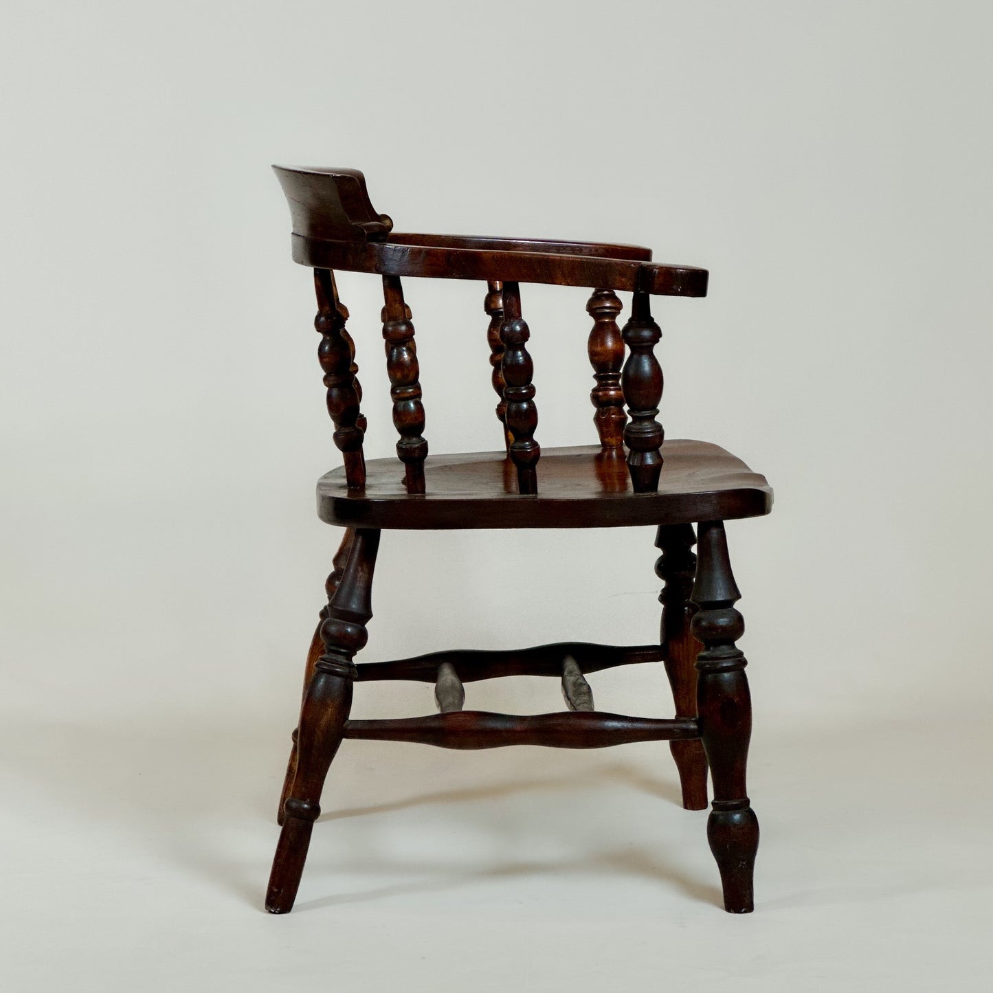 Antique Captain’s Chair Or Smoker’s Bow Chair