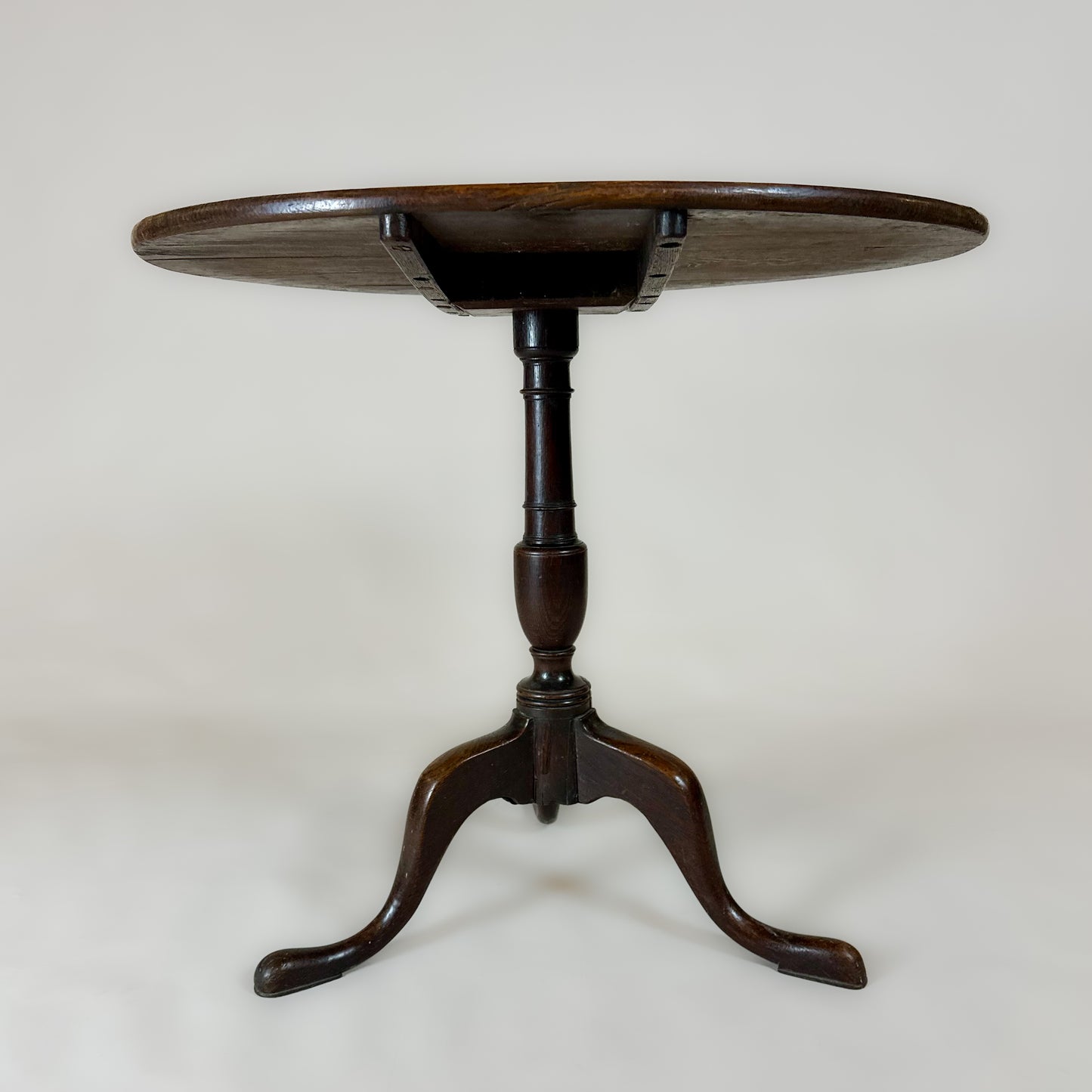 Antique Georgian Oak Tilt Top Tripod Table