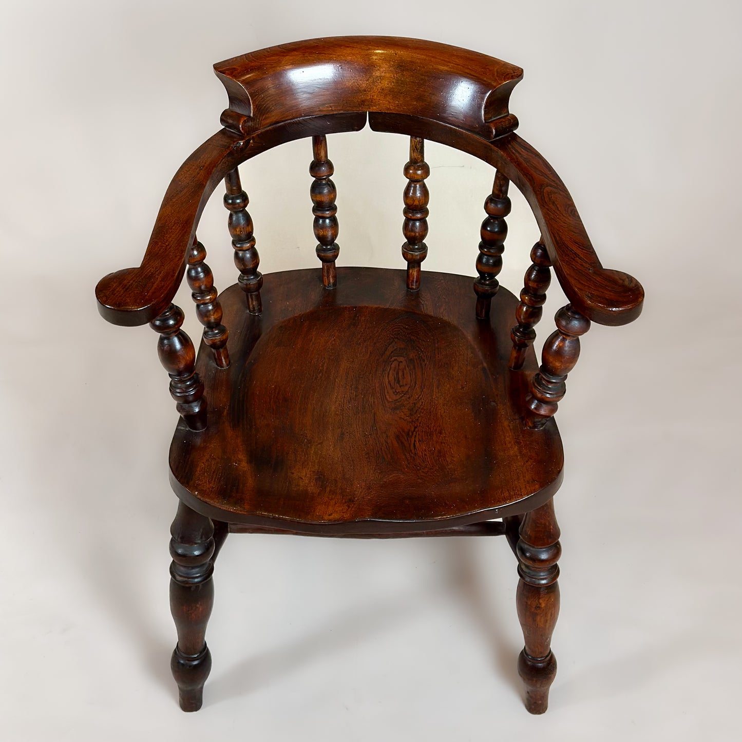 Antique Captain’s Chair Or Smoker’s Bow Chair