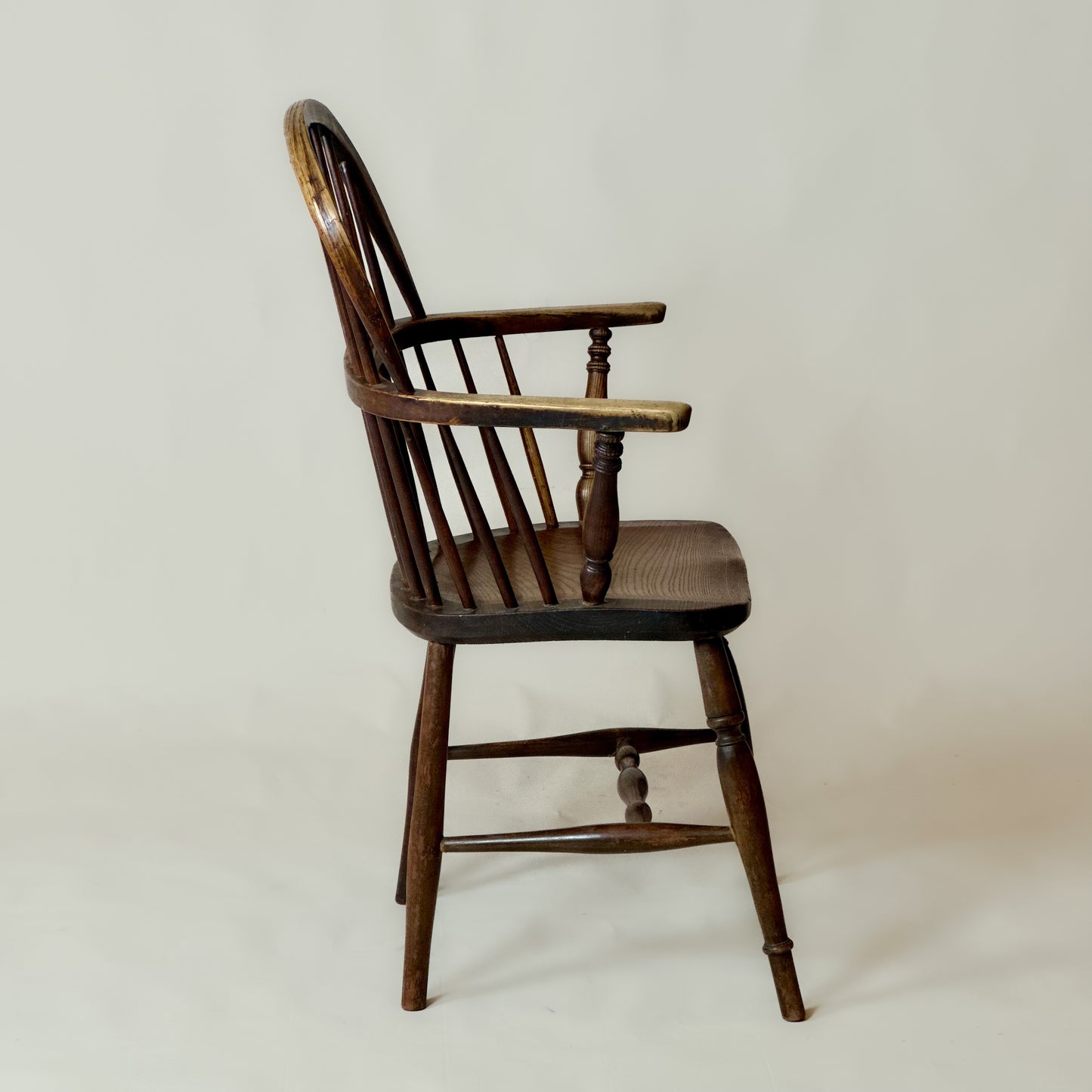 Antique 19th-Century Ash and Elm Windsor Chair