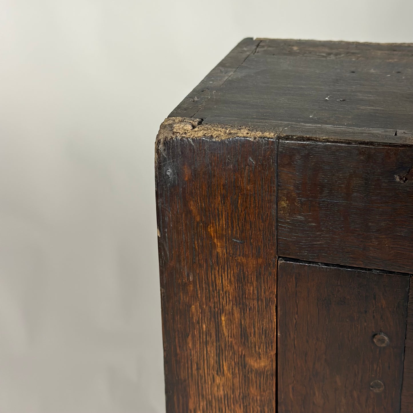 Antique Oak Spice Cupboard – Flat-Back Narrow Wall Cupboard