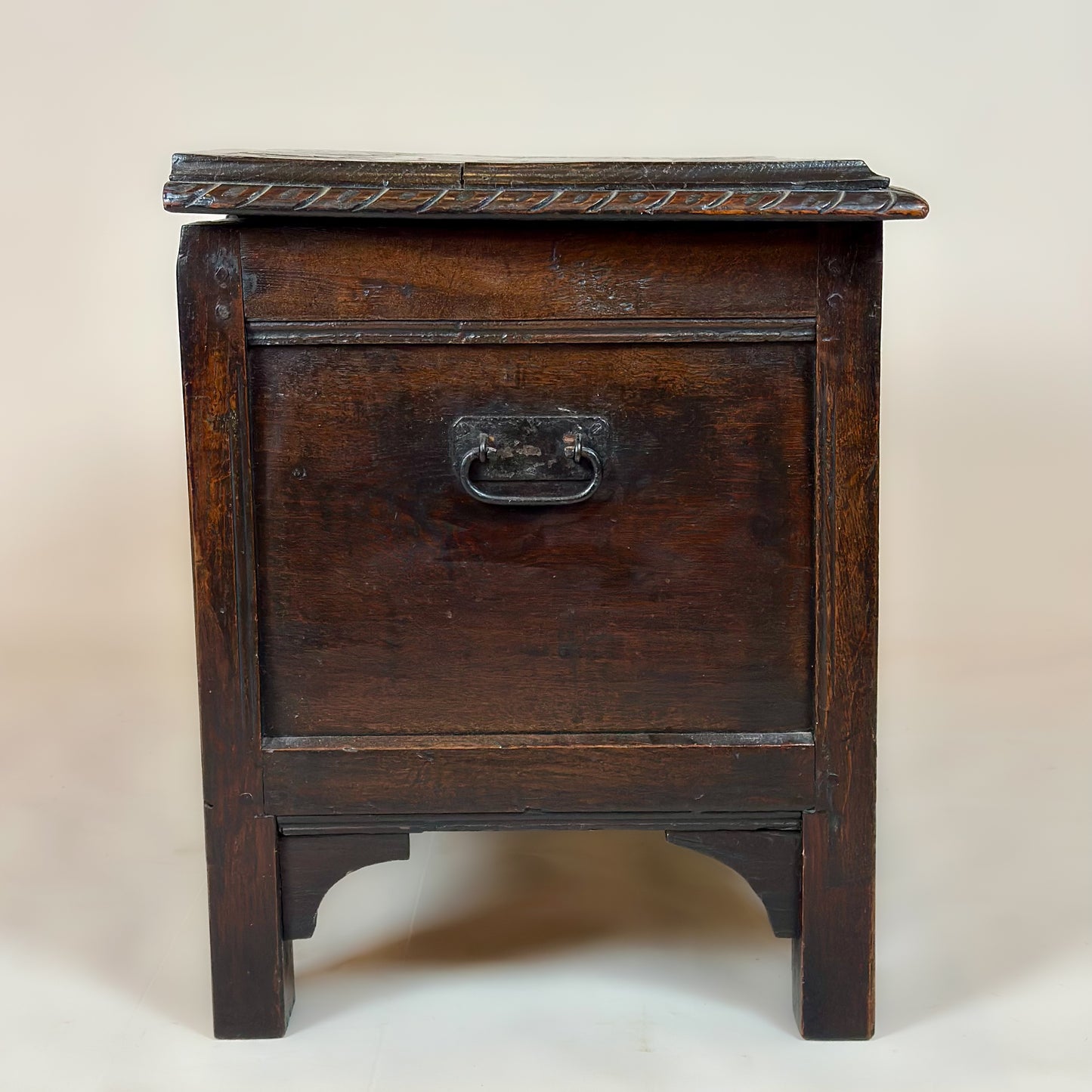 Antique Victorian Carved Oak Small Coffer