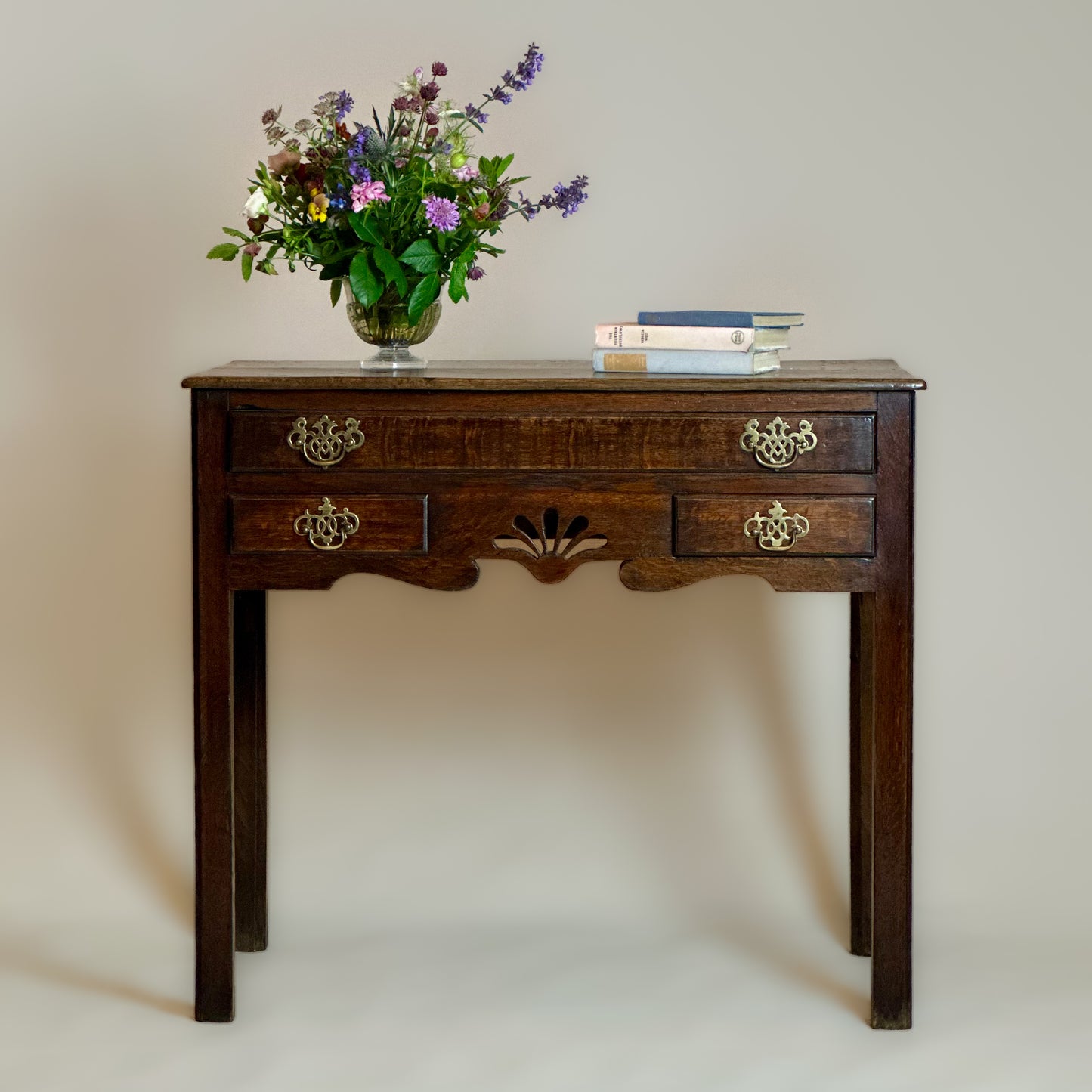 Antique Georgian Oak Lowboy Side Table