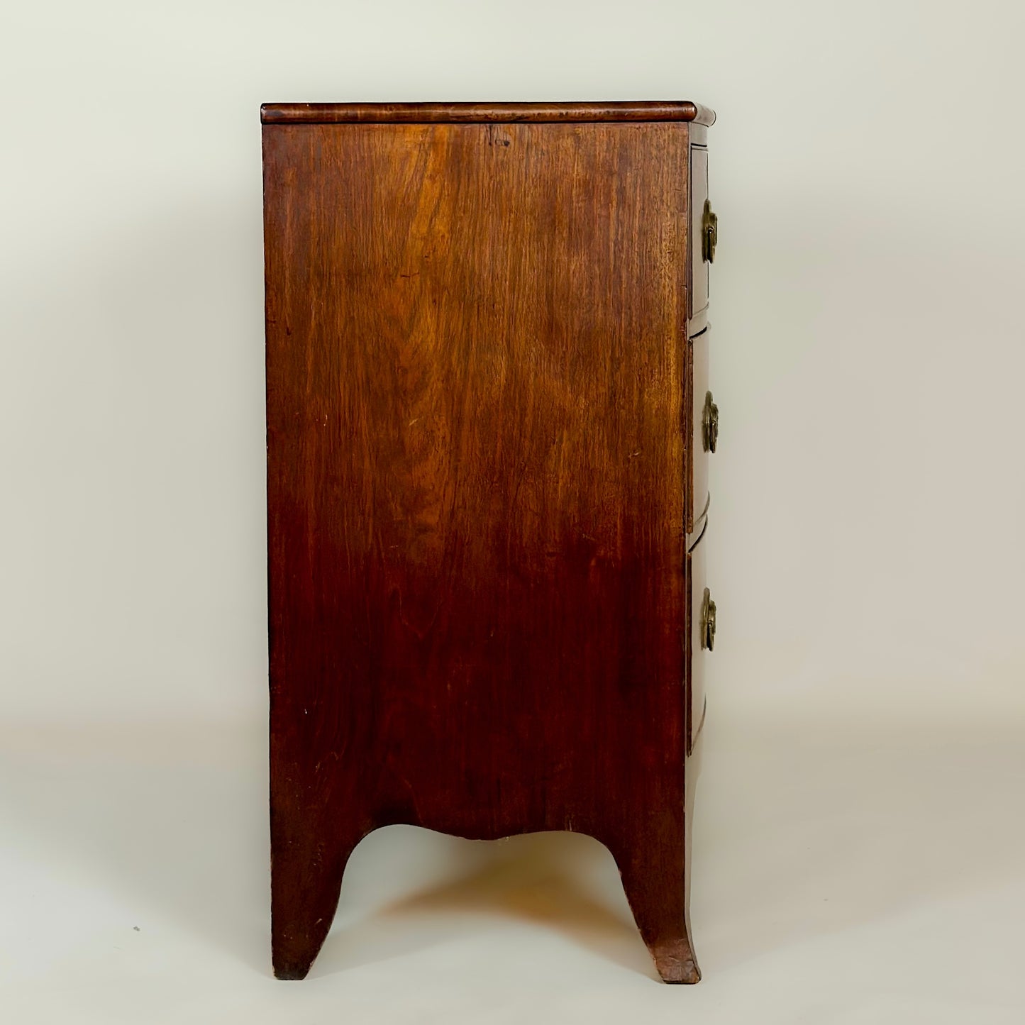 Antique Regency Mahogany Bow Front Chest of Drawers