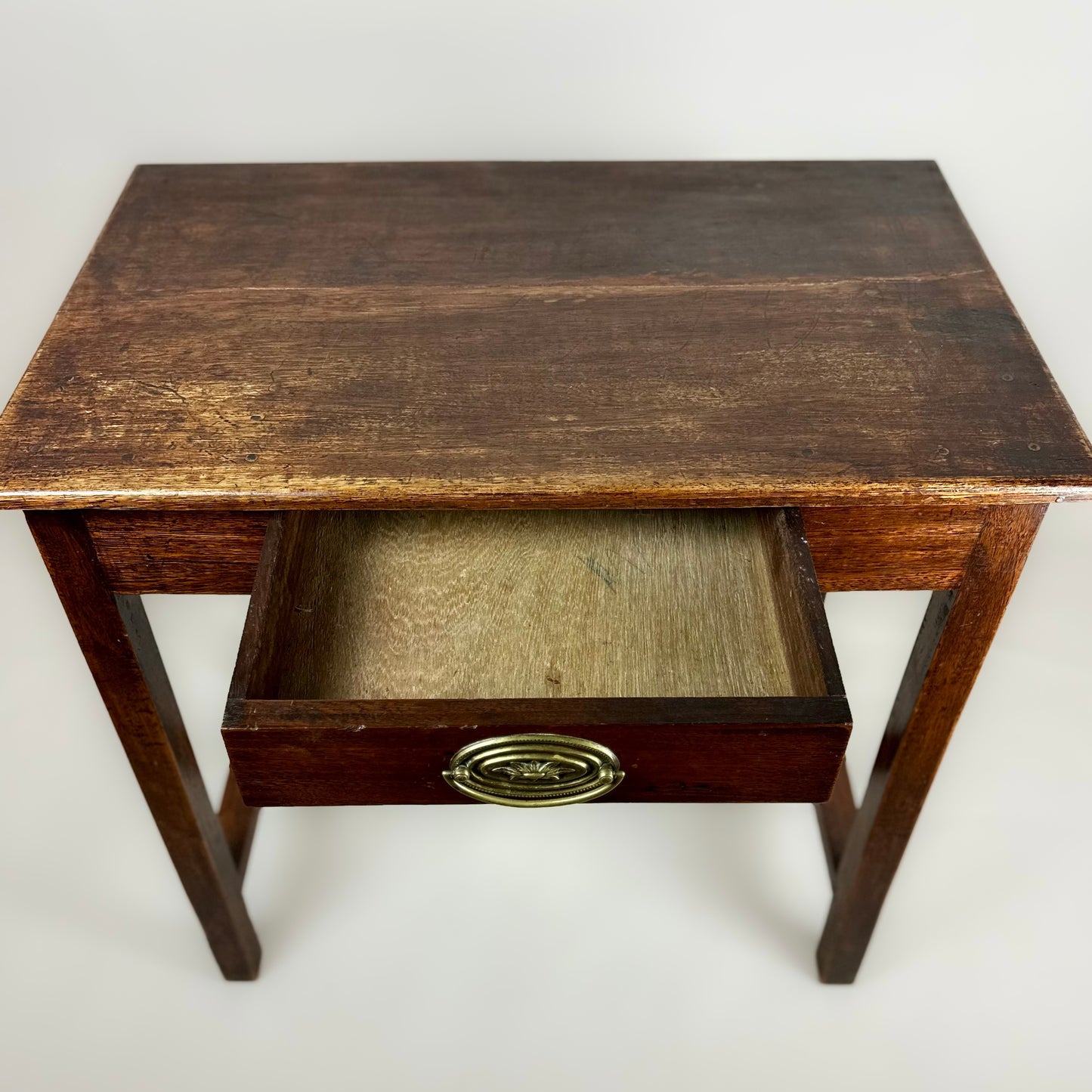 Antique Oak Side Table Writing Desk