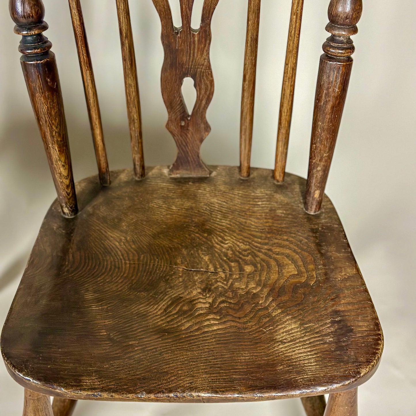 Antique Set of Four Antique Farmhouse Chairs