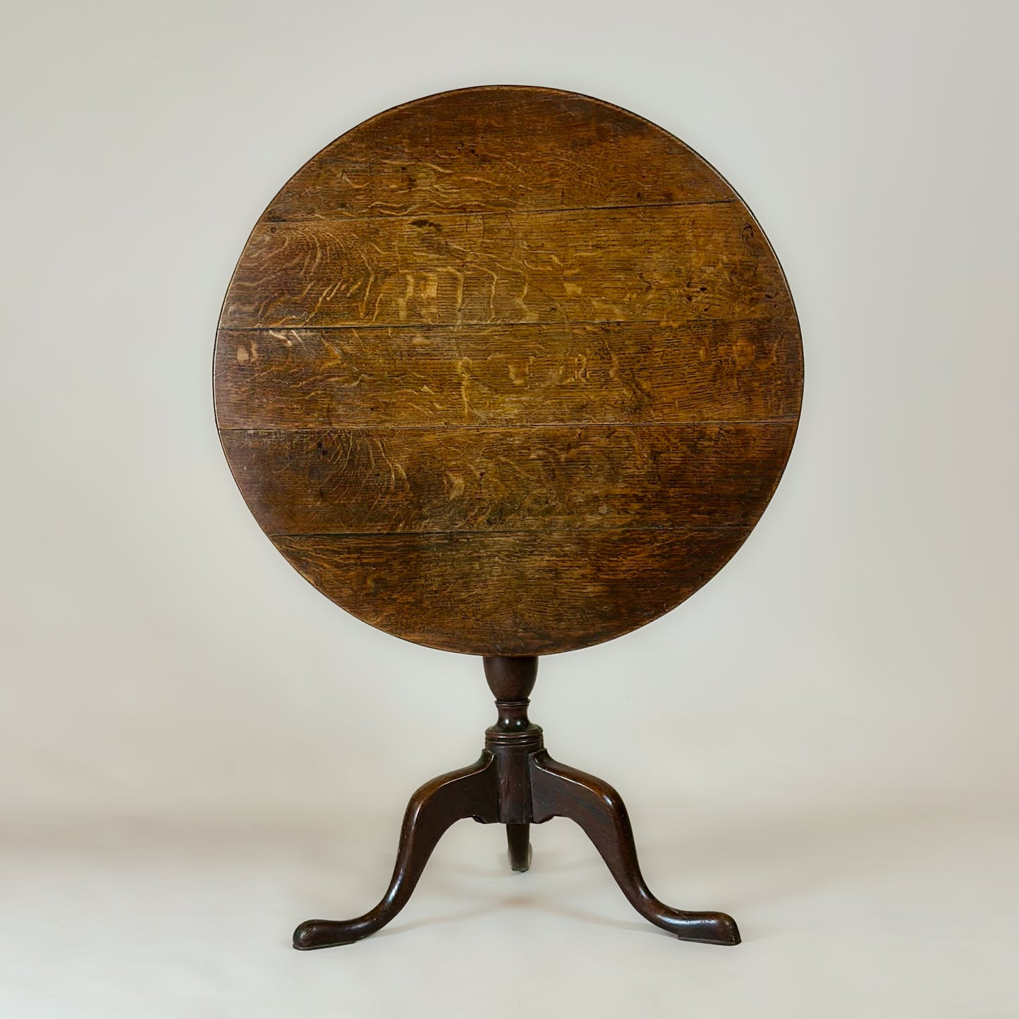 Antique Georgian Oak Tilt Top Tripod Table