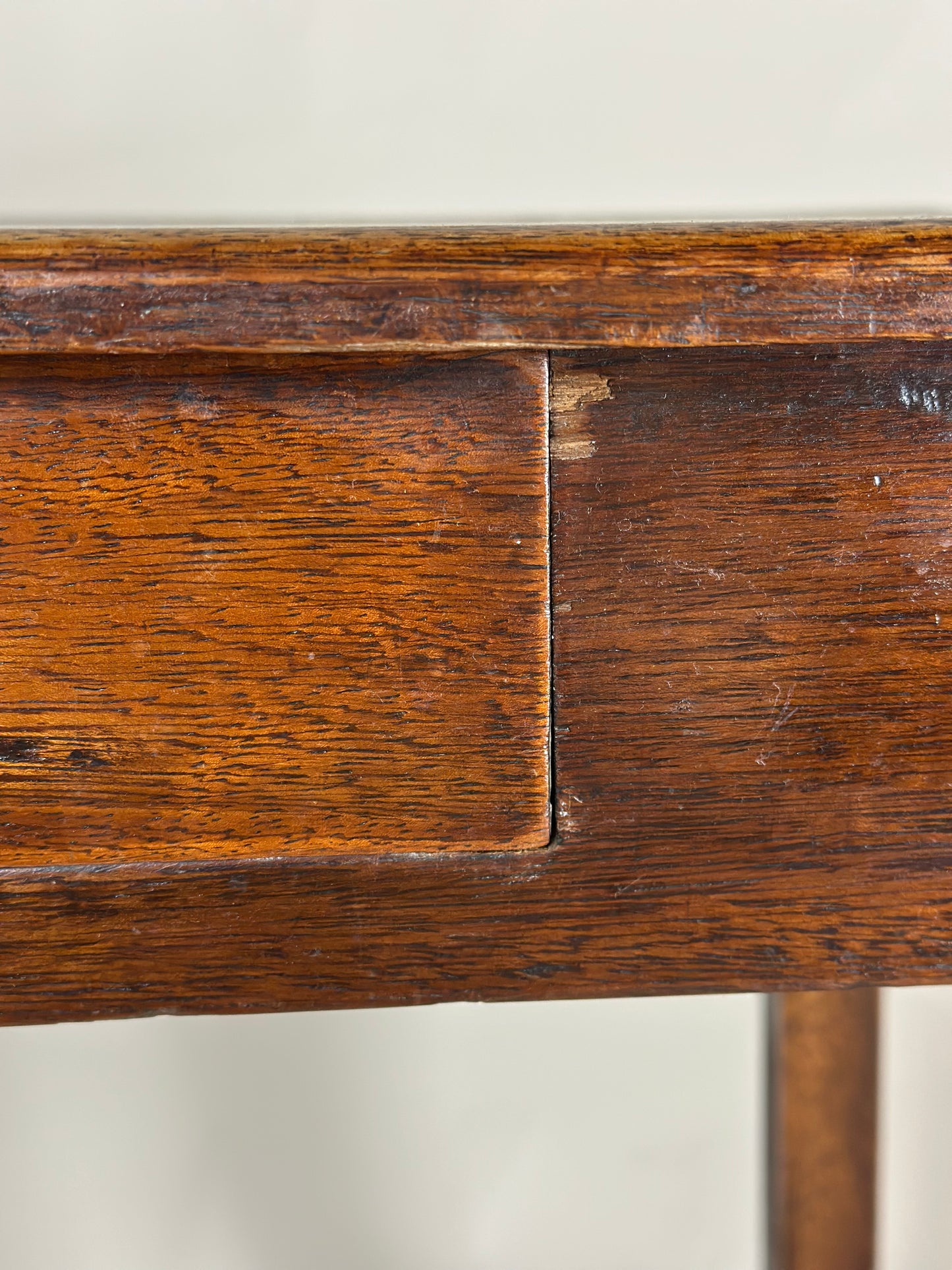 Antique Oak Side Table Writing Desk