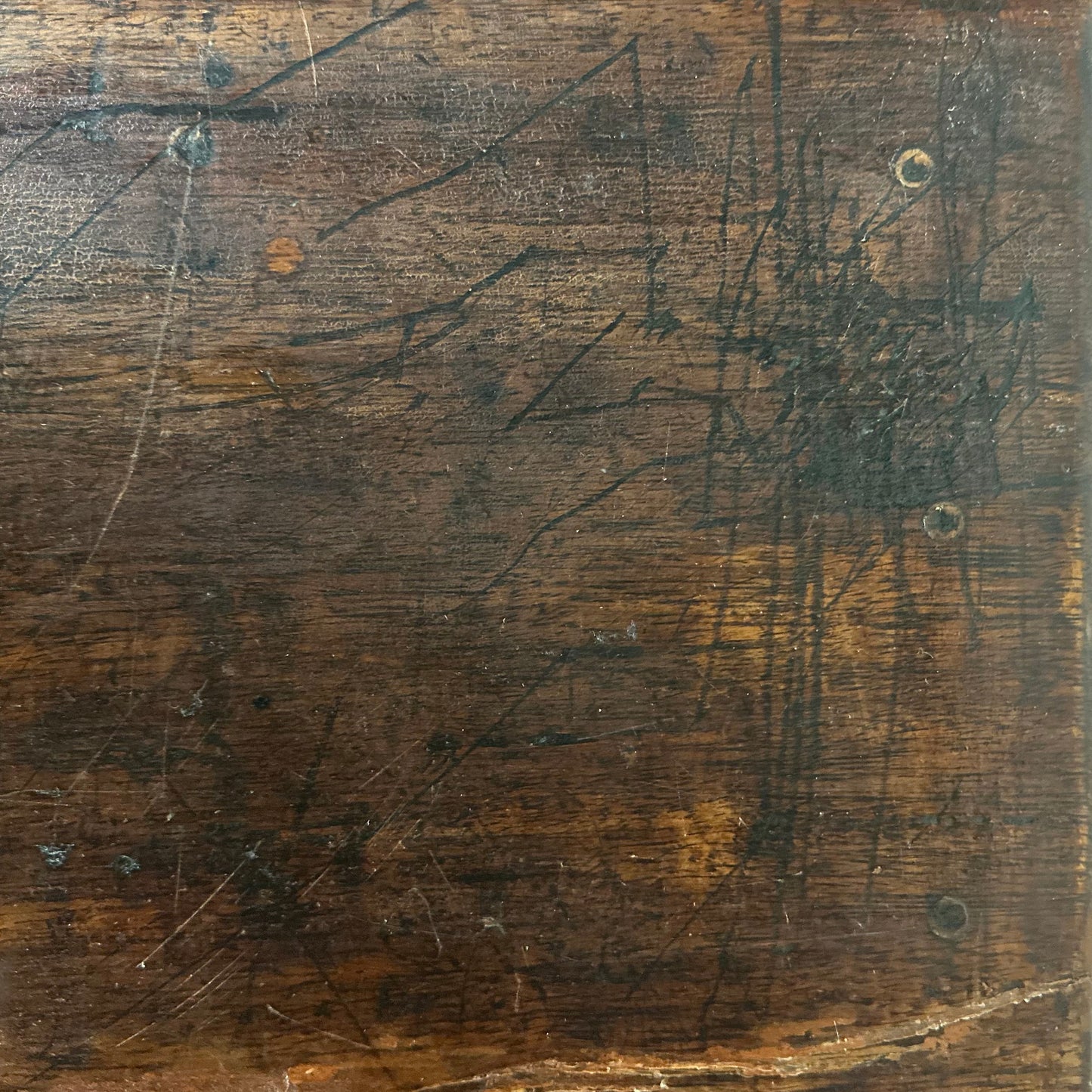 Antique Oak Side Table Writing Desk