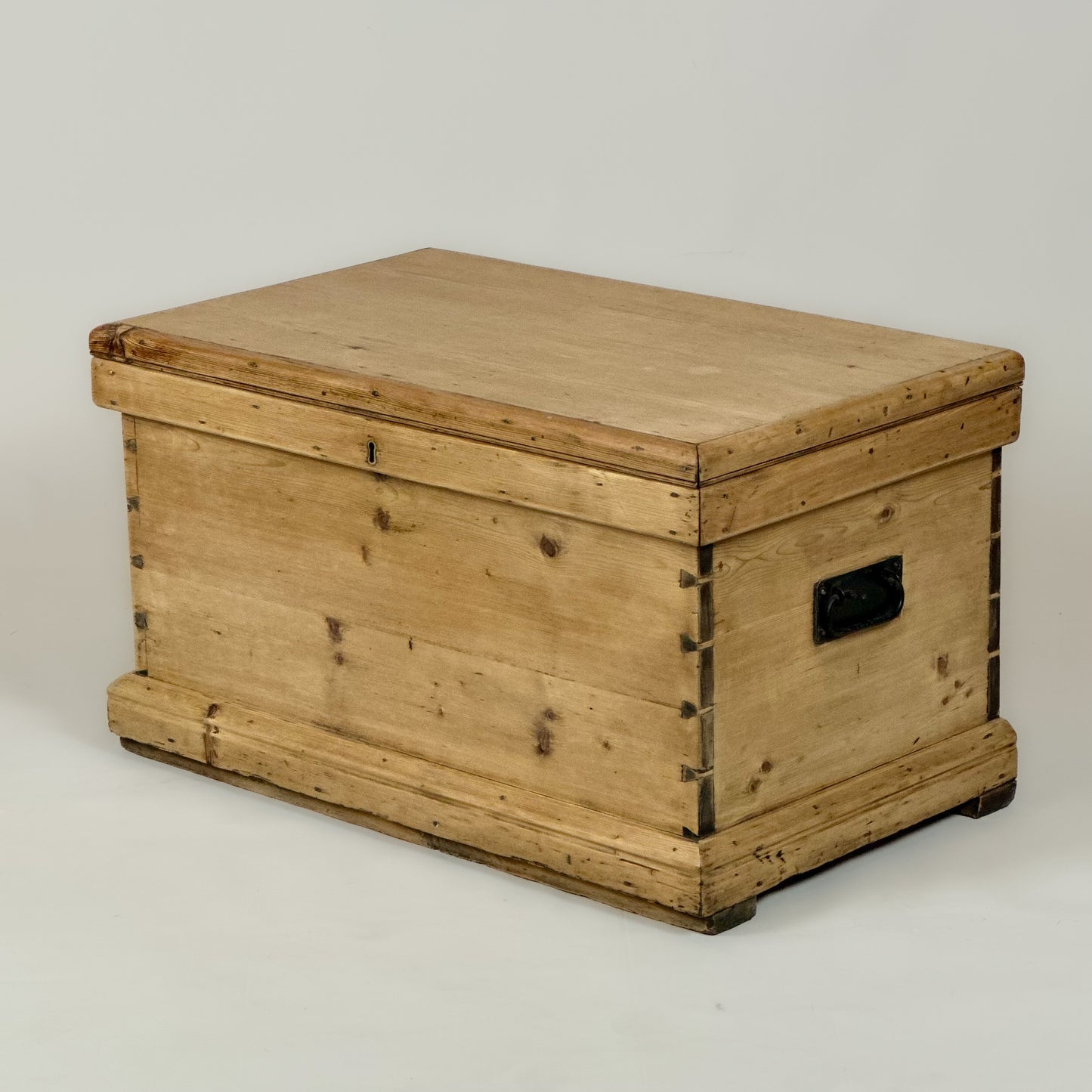 Antique Old Pine Trunk Chest Blanket Box