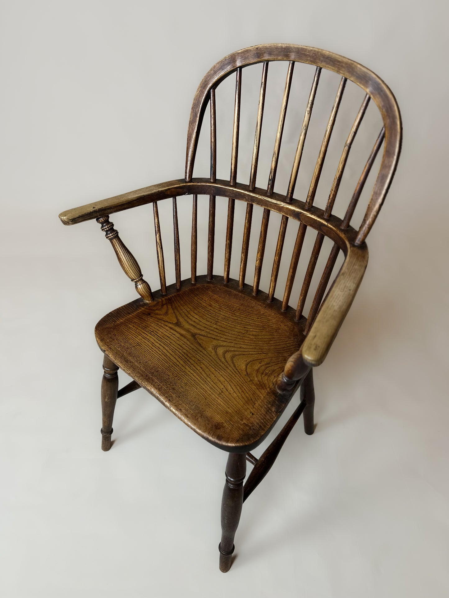 Antique 19th-Century Ash and Elm Windsor Chair