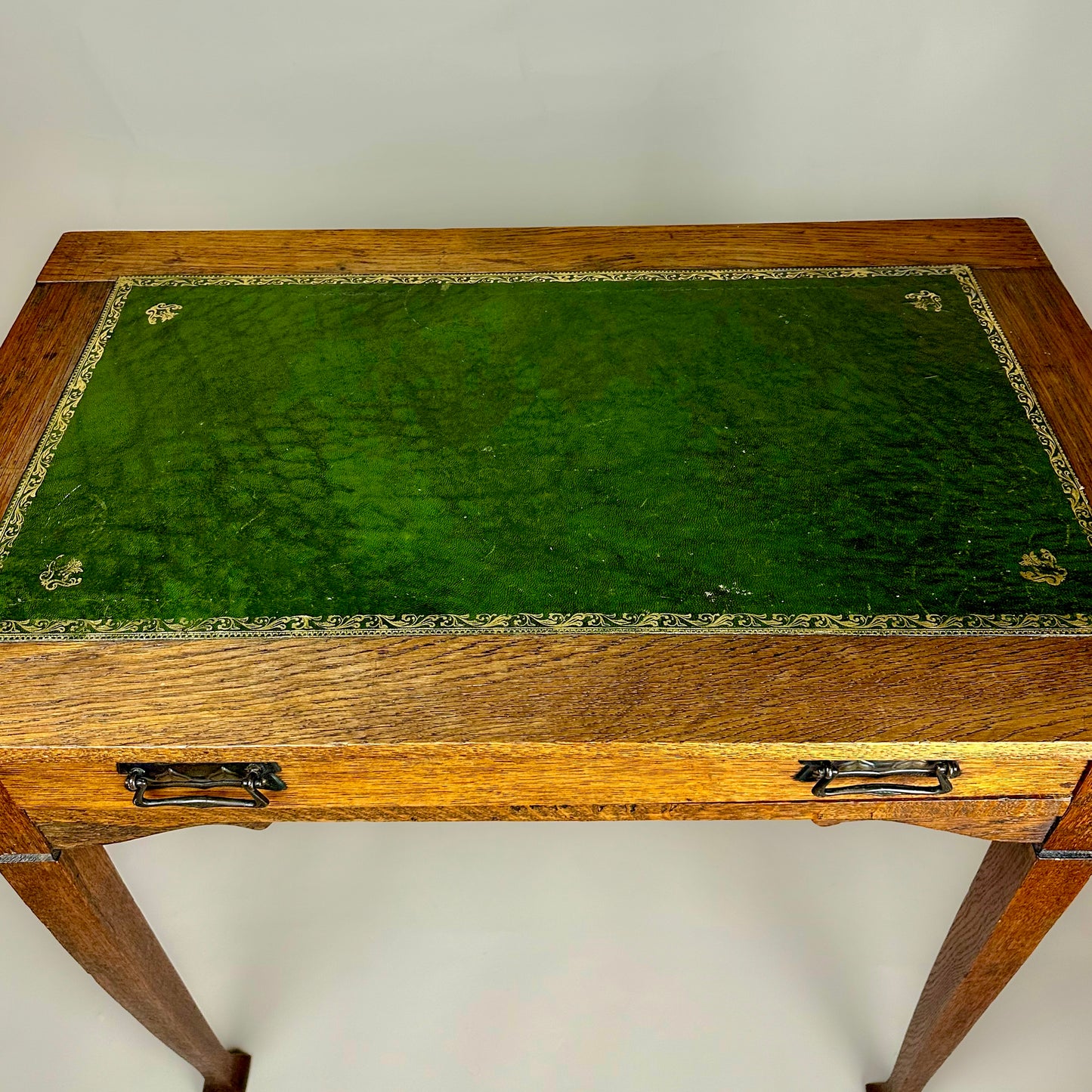Arts & Crafts Oak Writing Side Table