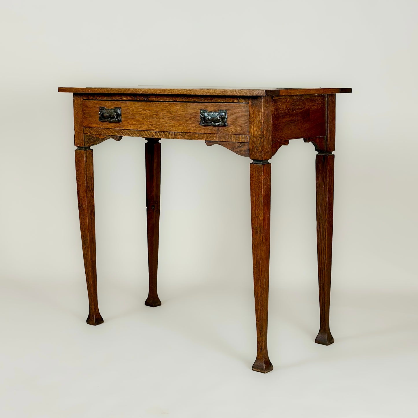 Arts & Crafts Oak Writing Side Table