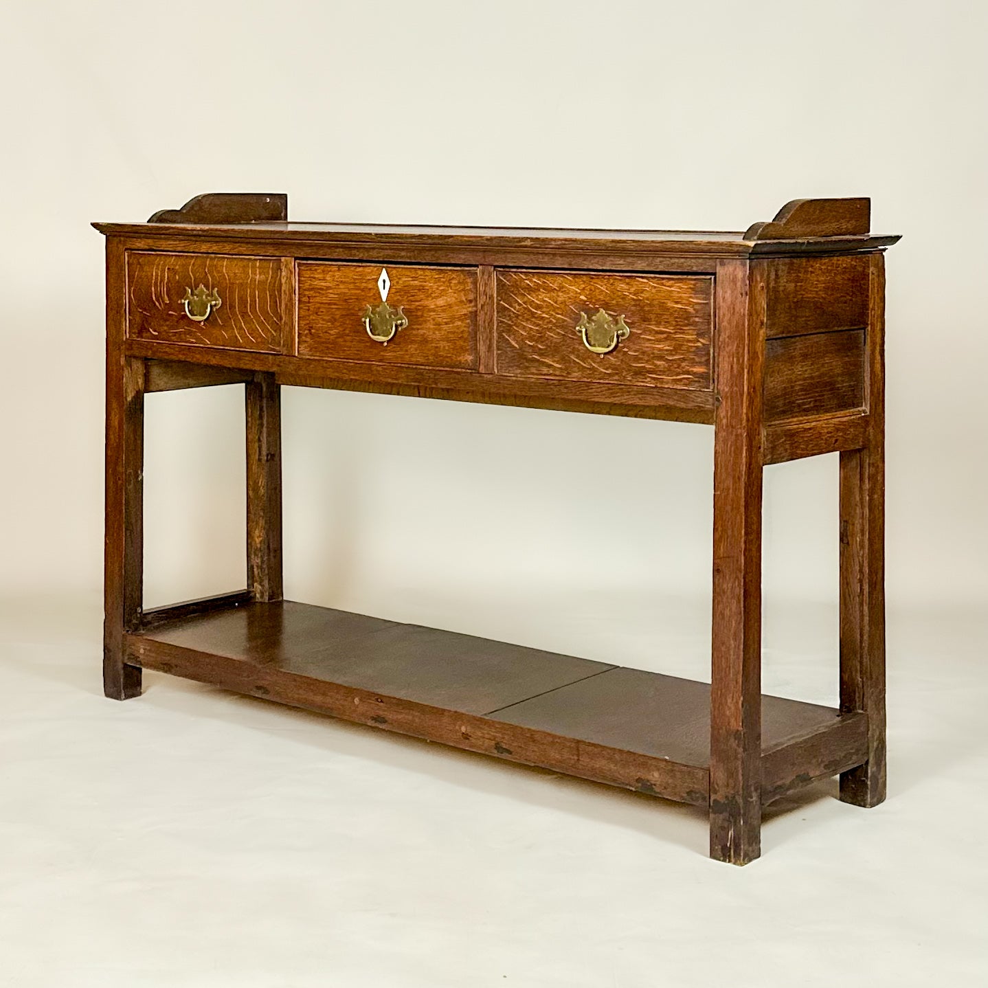 Antique Oak Console Hall Table