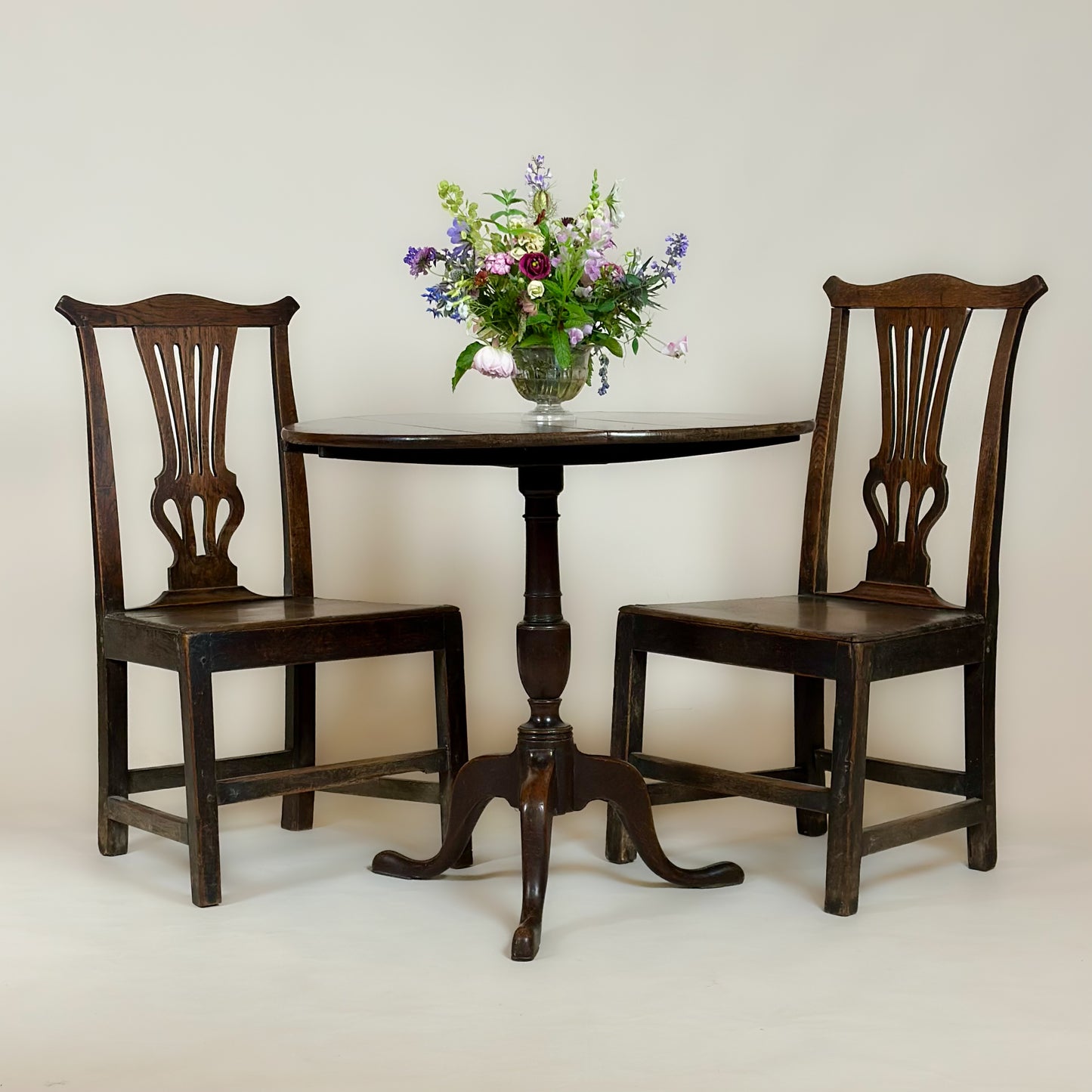 Antique Georgian Oak Tilt Top Tripod Table