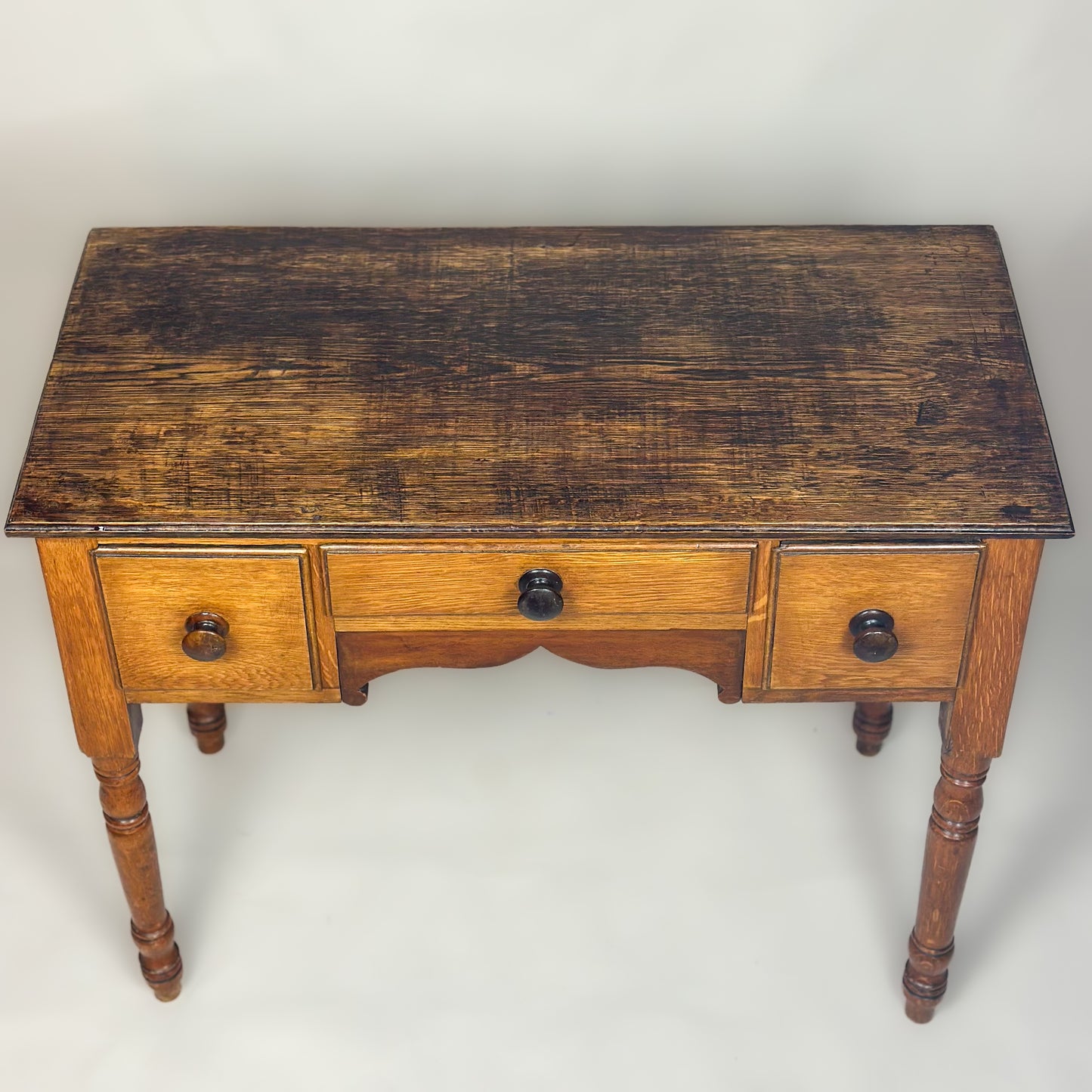 Antique Welsh Oak Lowboy Side Table