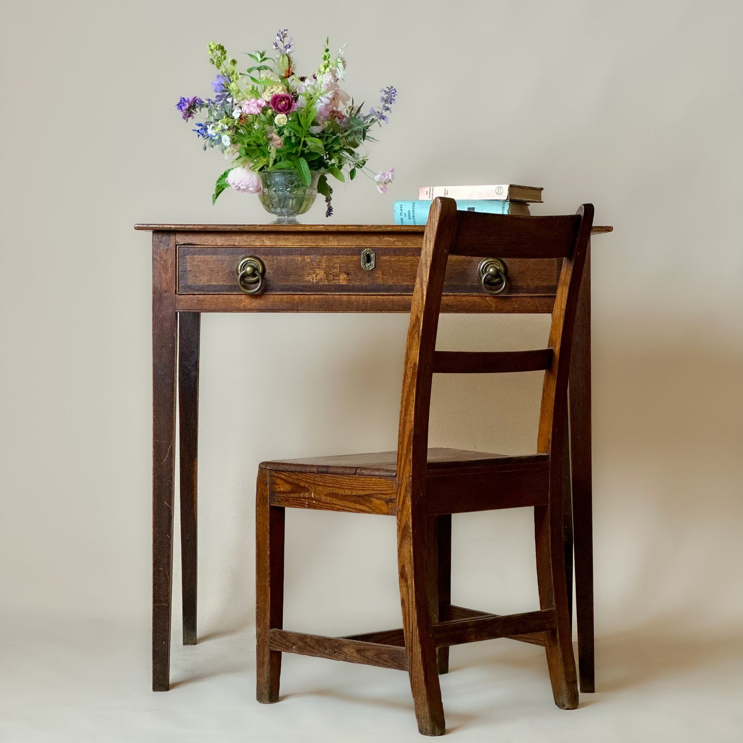 Antique Victorian Oak Writing Table