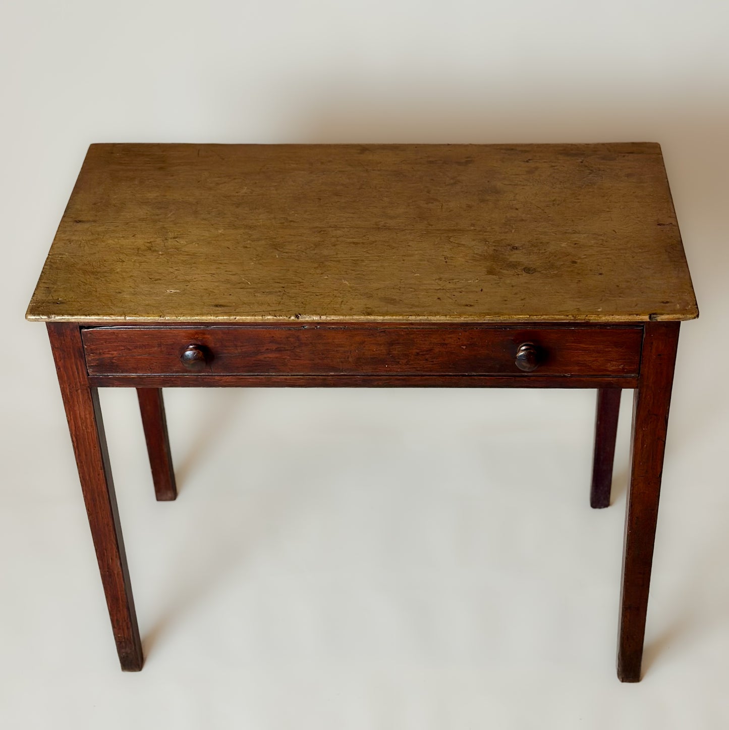 Antique Victorian Stained Pine Side Table Writing Desk