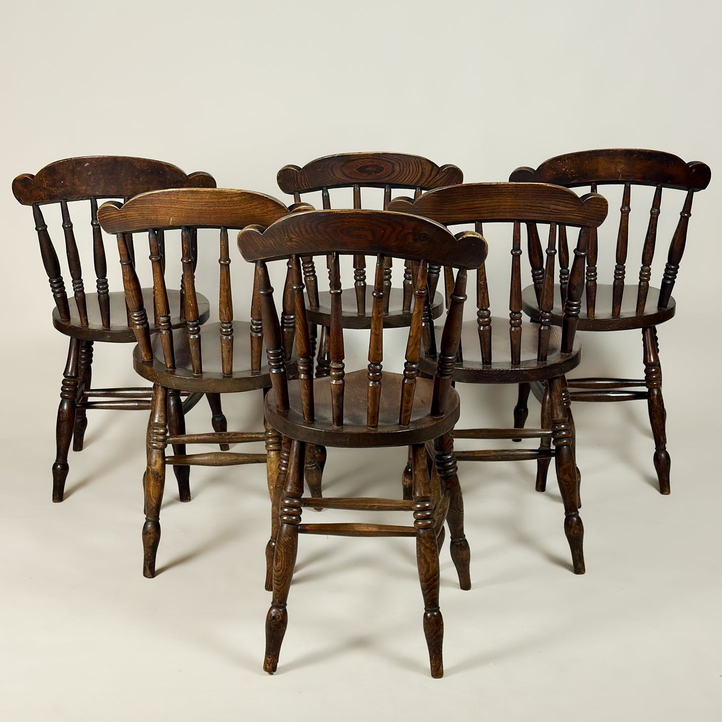Set of six Victorian Country Kitchen Chairs