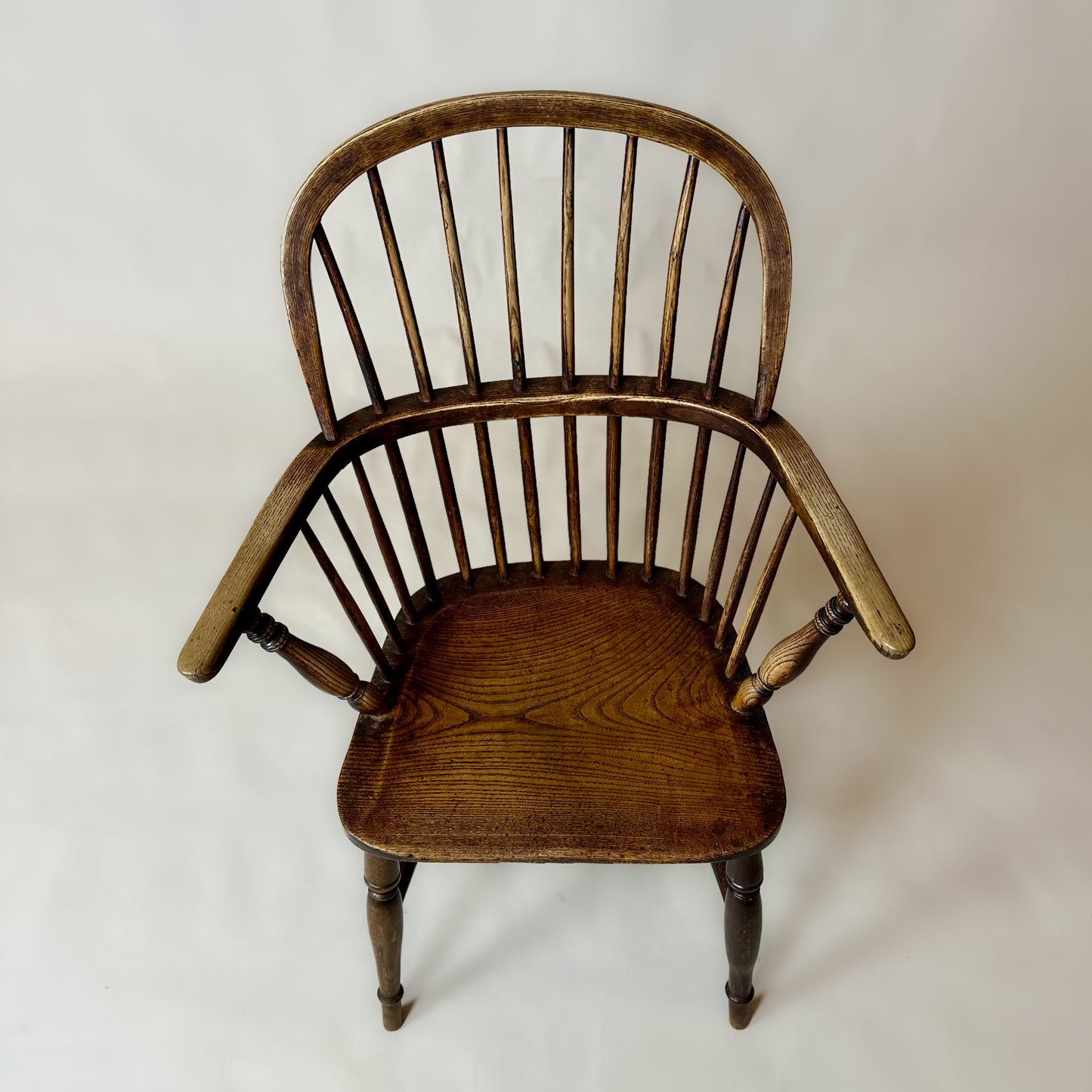 Antique 19th-Century Ash and Elm Windsor Chair
