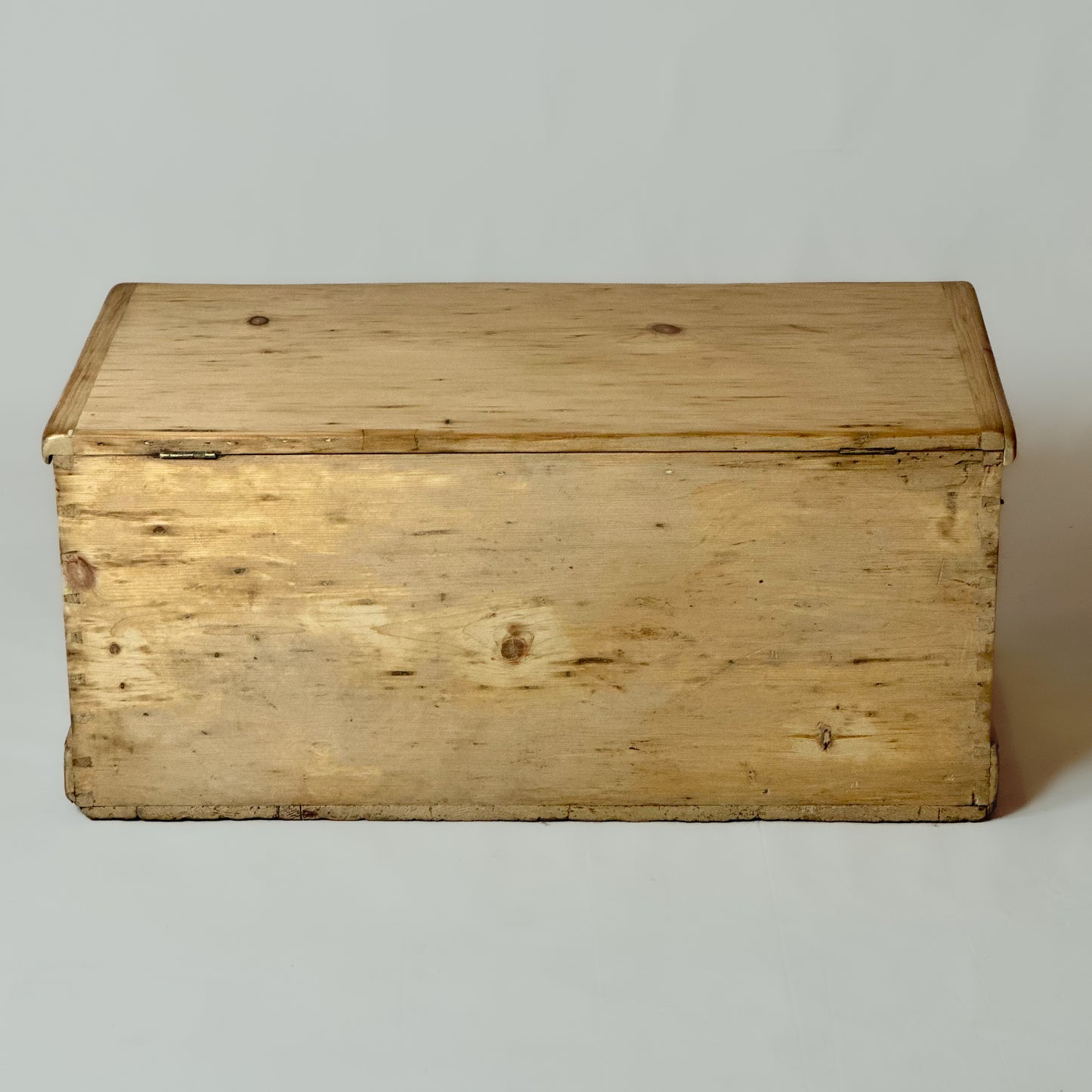 Antique Old Pine Trunk Chest