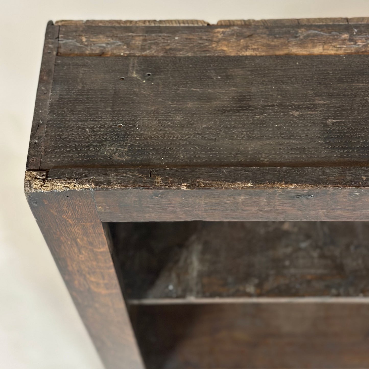 Antique Oak Spice Cupboard – Flat-Back Narrow Wall Cupboard