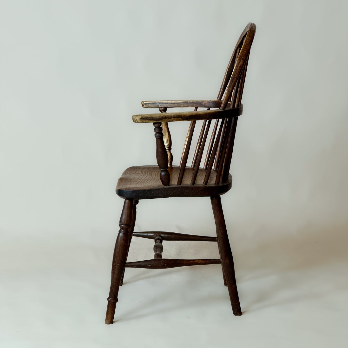 Antique 19th-Century Ash and Elm Windsor Chair