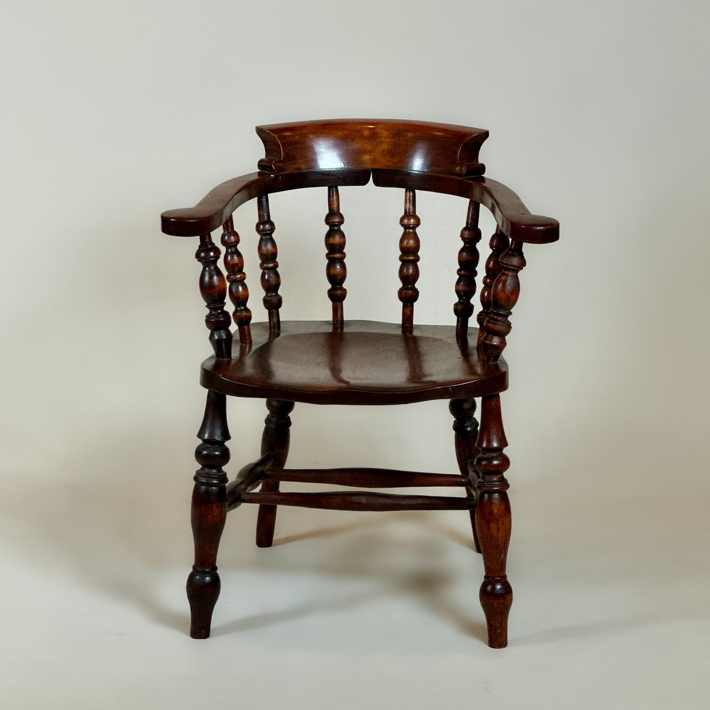 Antique Captain’s Chair Or Smoker’s Bow Chair