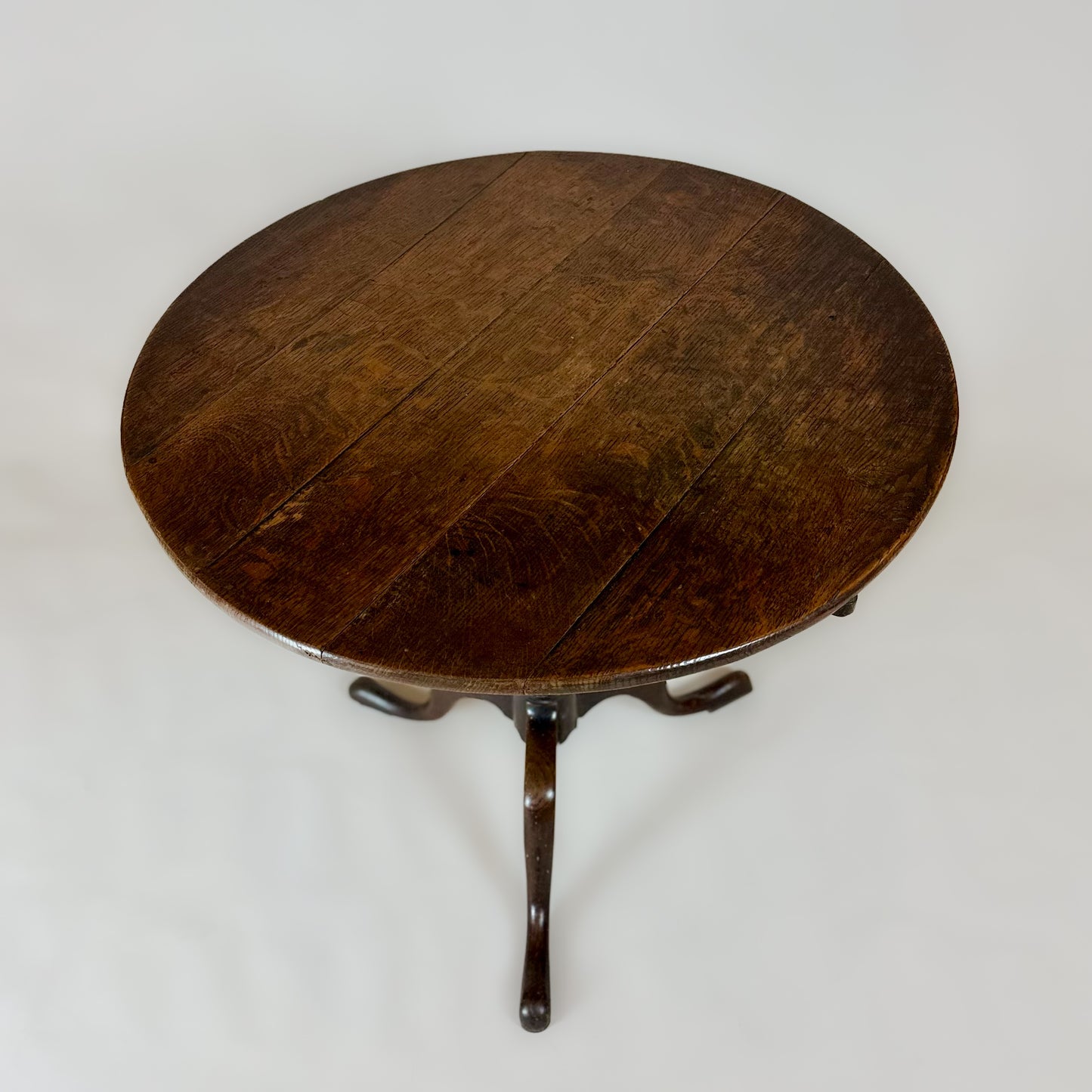 Antique Georgian Oak Tilt Top Tripod Table