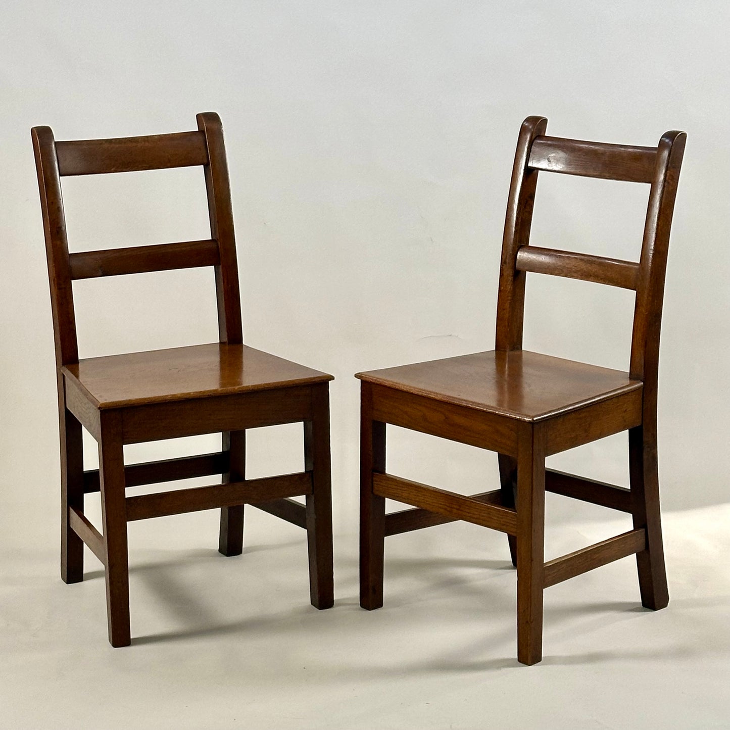 Set of Four Antique Welsh Oak Farmhouse Chairs