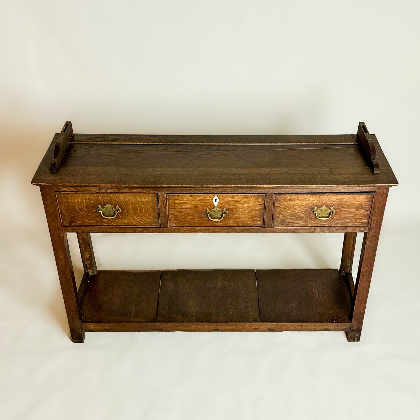 Antique Oak Console Hall Table