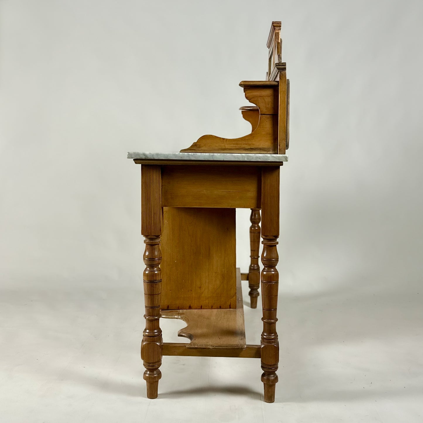 Victorian Pine Washstand with Marble Top