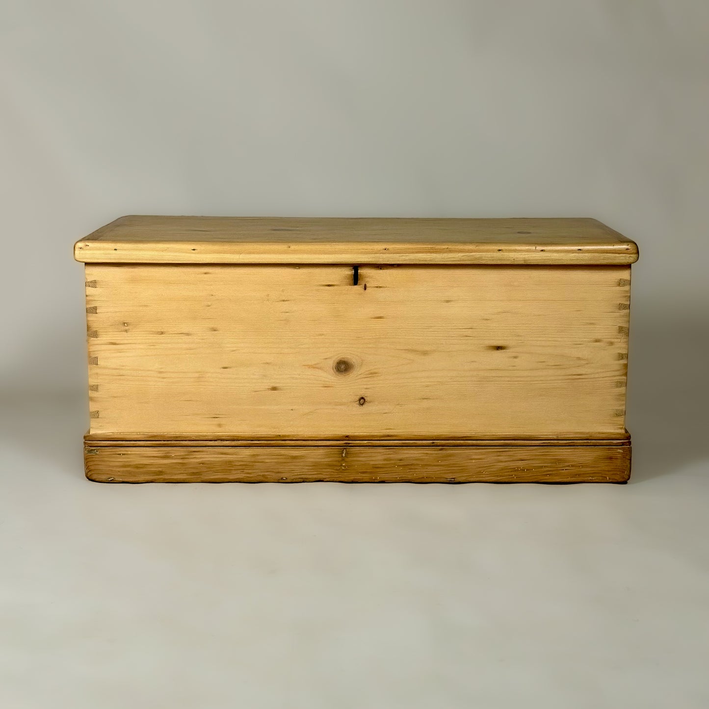 Antique Old Pine Trunk Chest
