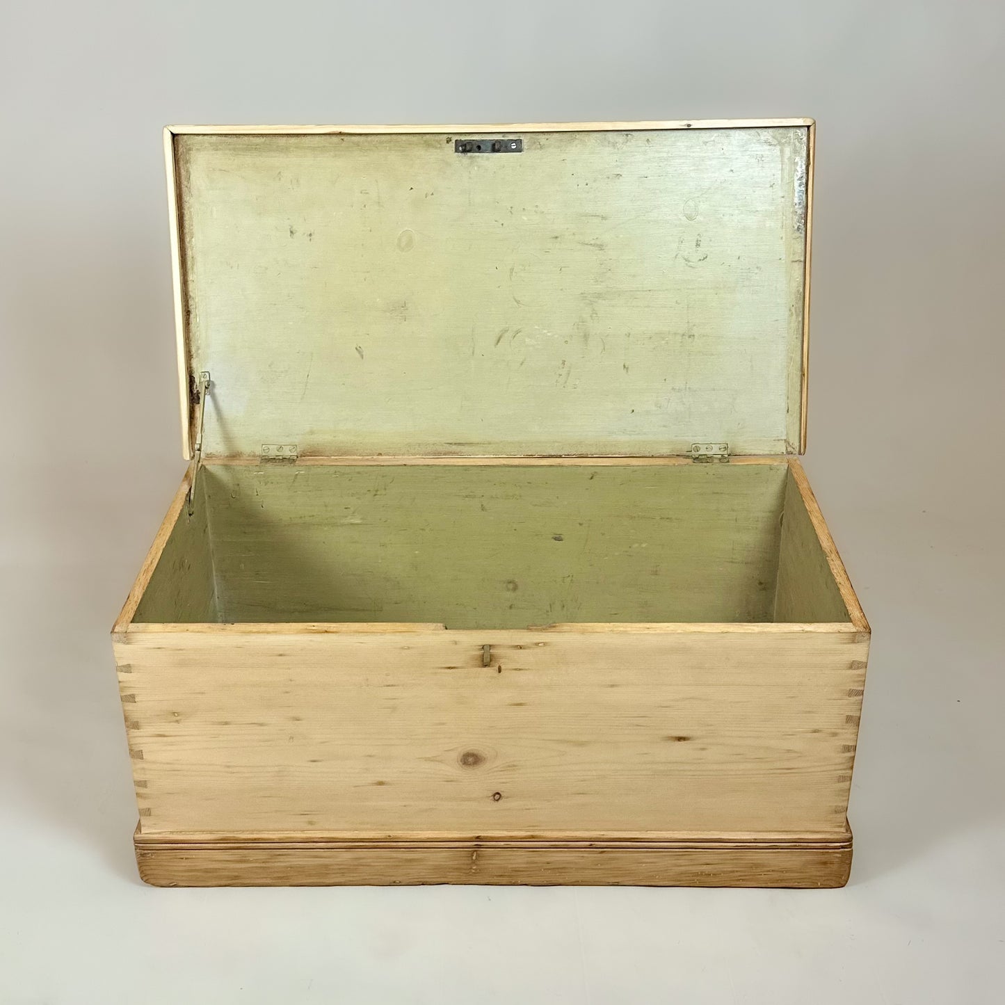 Antique Old Pine Trunk Chest
