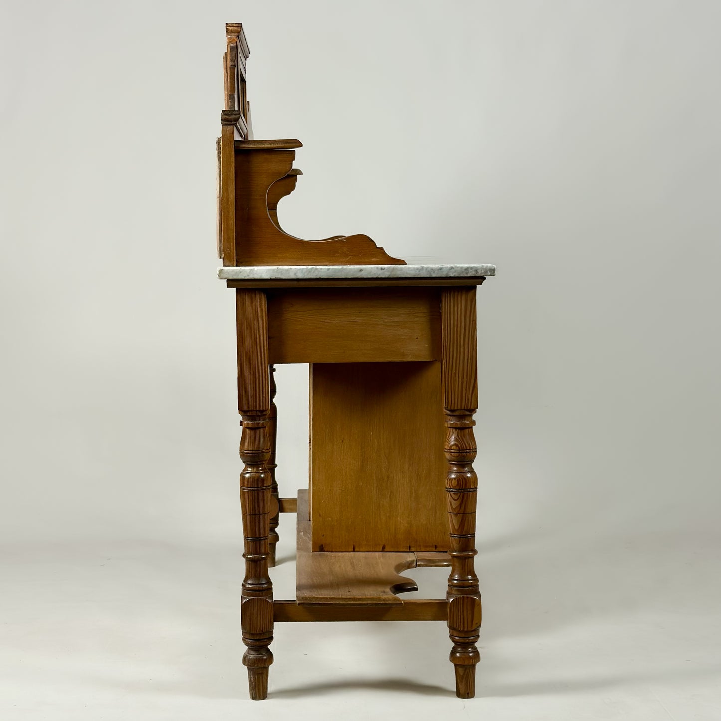 Victorian Pine Washstand with Marble Top