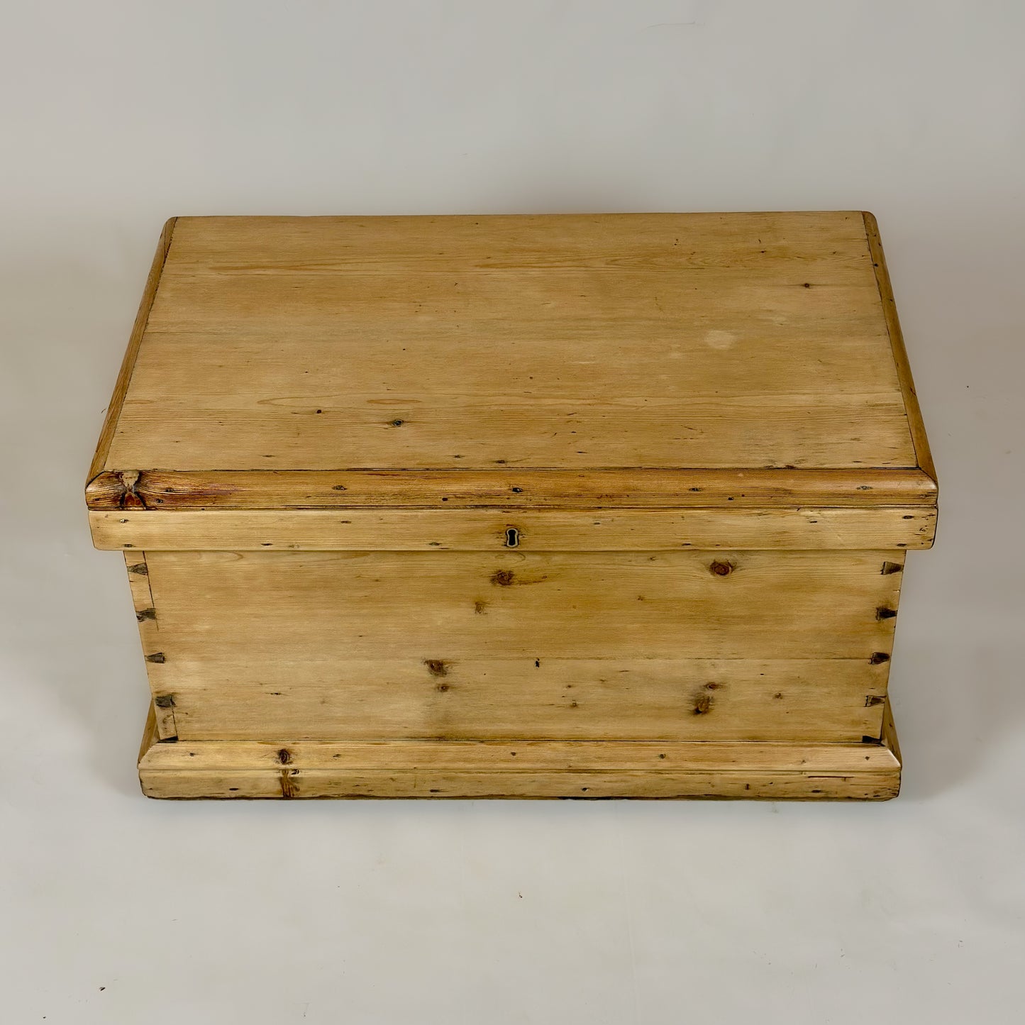 Antique Old Pine Trunk Chest Blanket Box