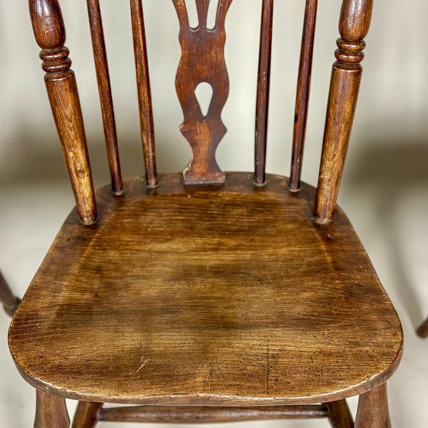 Antique Set of Four Antique Farmhouse Chairs