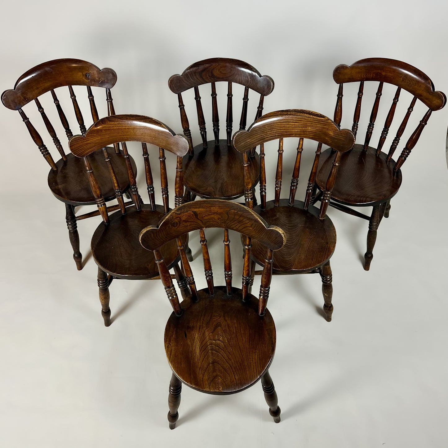 Set of six Victorian Country Kitchen Chairs