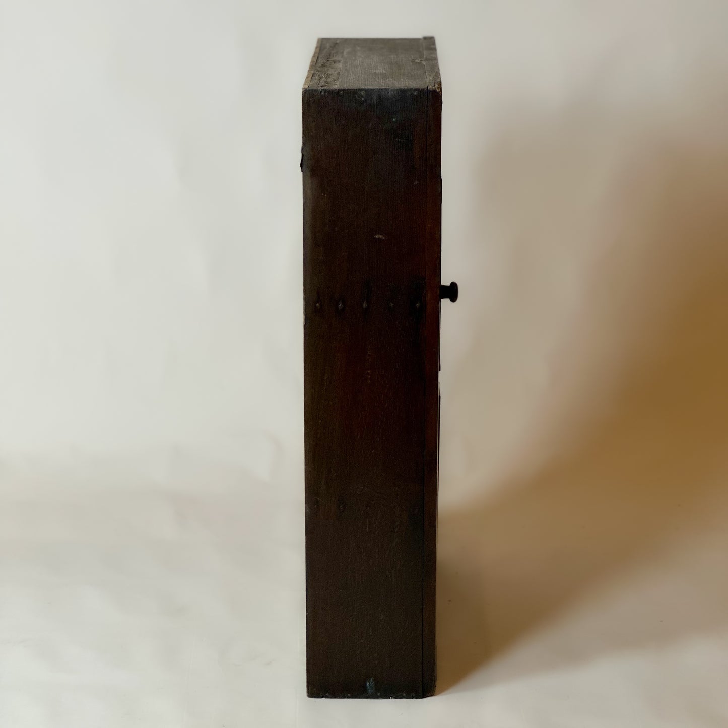 Antique Oak Spice Cupboard – Flat-Back Narrow Wall Cupboard