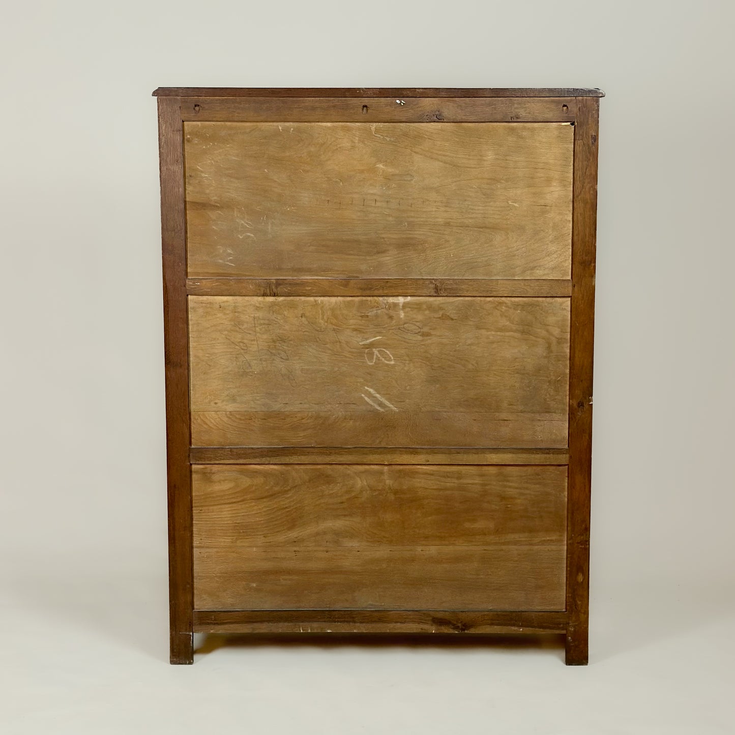 Edwardian Oak Bookcase with Carved Frieze