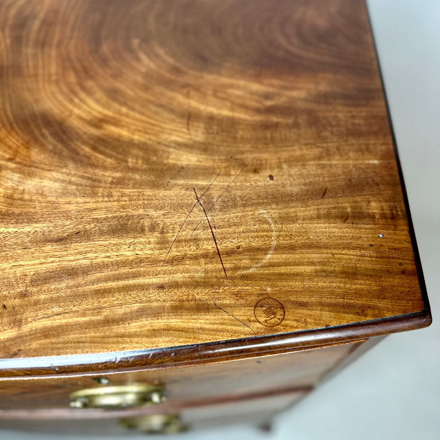 Antique Regency Mahogany Bow Front Chest of Drawers