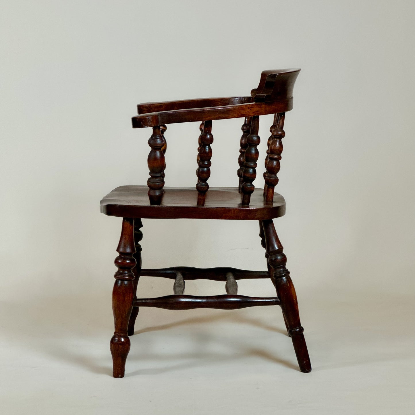 Antique Captain’s Chair Or Smoker’s Bow Chair