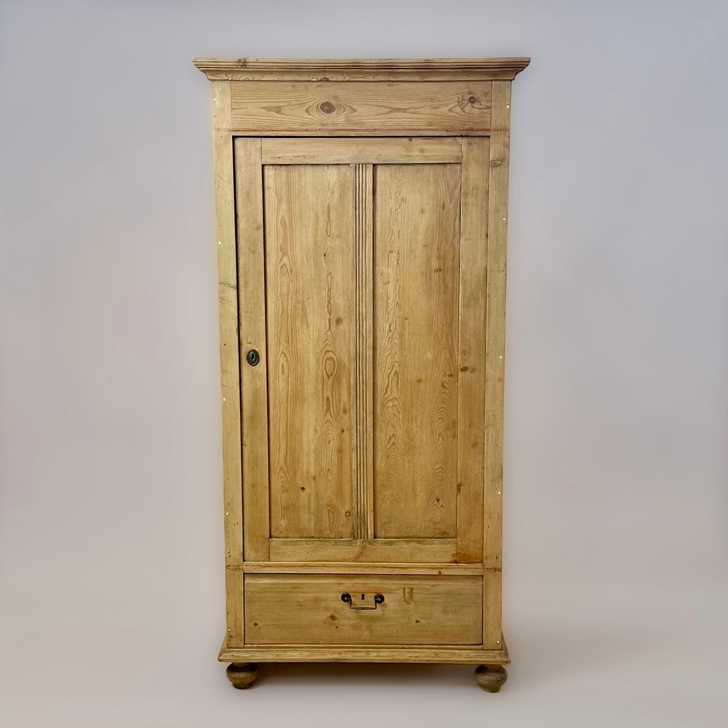Antique Small Pine Wardrobe