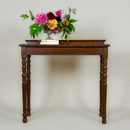 Antique Narrow Oak Hall Table or Console Table