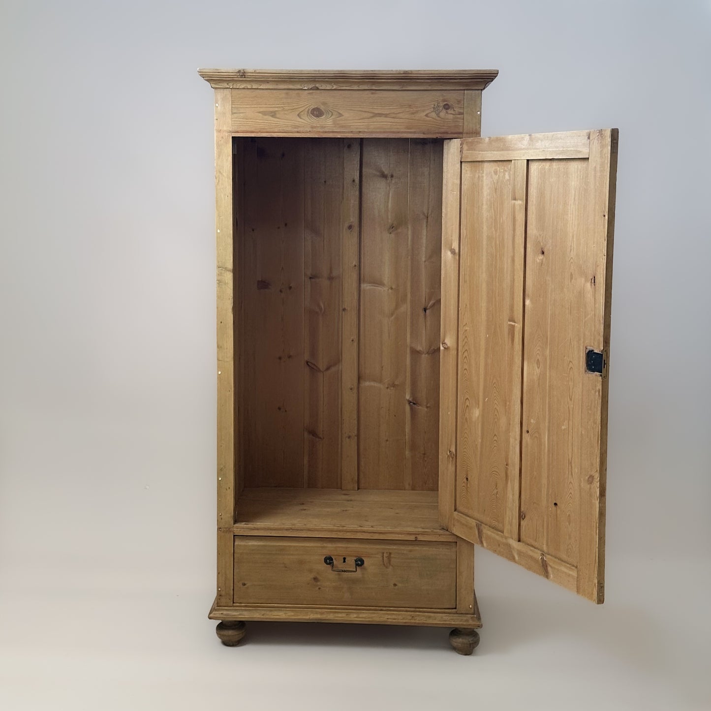 Antique Small Pine Wardrobe
