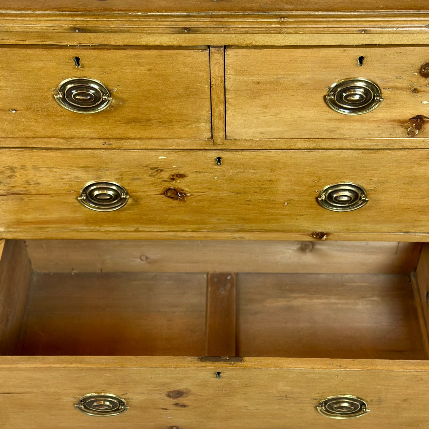 Victorian Antique Small Pine Chest of Drawers