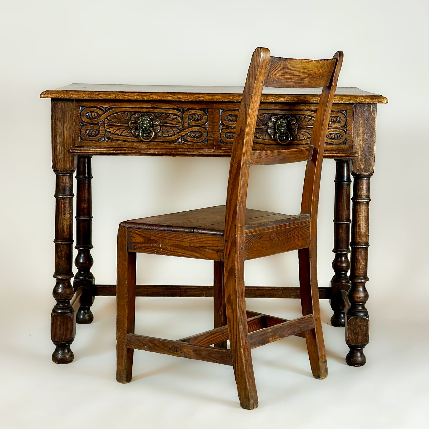 Traditional Oak Writing Desk or Console Table