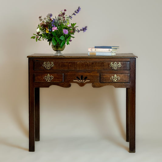 Antique Georgian Oak Lowboy Side Table