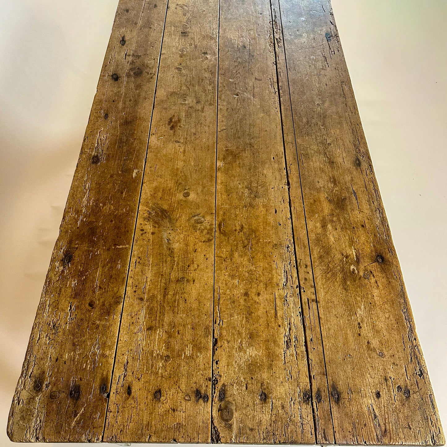 Antique Rustic Pine Kitchen Table